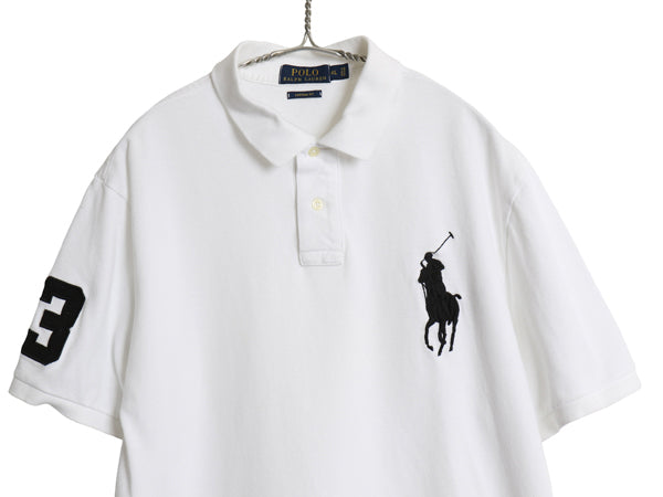 ビックポニー ポロ ラルフローレン 鹿の子 半袖 ポロシャツ メンズ XL 半袖シャツ コットン ナンバリング シンプル トップス 大きいサイズ 