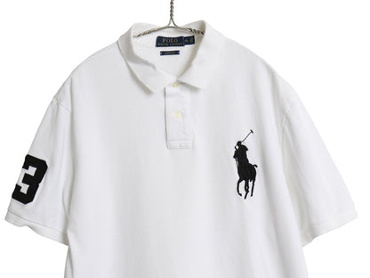ビックポニー ポロ ラルフローレン 鹿の子 半袖 ポロシャツ メンズ XL 半袖シャツ コットン ナンバリング シンプル トップス 大きいサイズ 