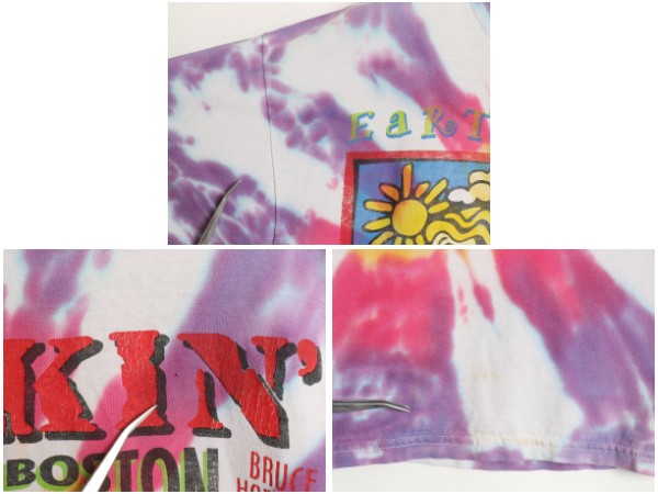 90s フェス アート イラスト プリント タイダイ Tシャツ メンズ XL / オールド 当時物 ロック バンド グラフィック コットン 大きいサイズ