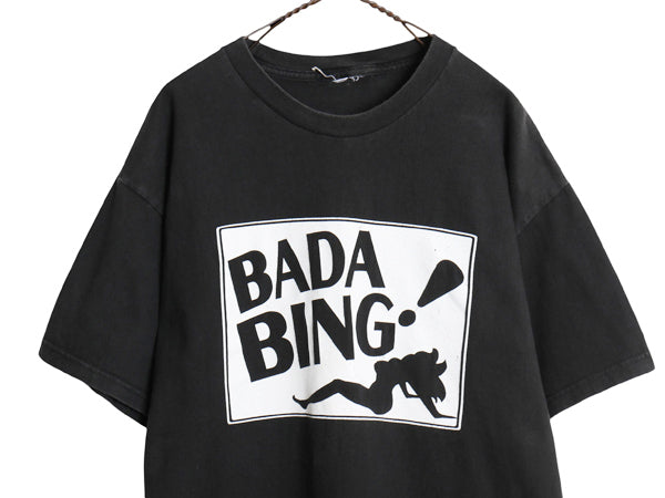 00s ★ ソプラノズ ドラマ プリント Tシャツ メンズ L 程 / 古着 オールド ロゴ グラフィック アート ヘビーウェイト モノトーン ブラック