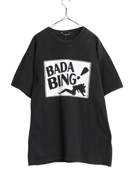 00s ★ ソプラノズ ドラマ プリント Tシャツ メンズ L 程 / 古着 オールド ロゴ グラフィック アート ヘビーウェイト モノトーン ブラック