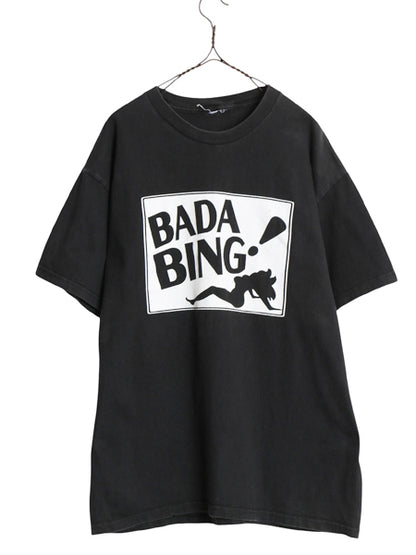 00s ★ ソプラノズ ドラマ プリント Tシャツ メンズ L 程 / 古着 オールド ロゴ グラフィック アート ヘビーウェイト モノトーン ブラック