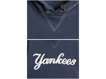 ヤンキース スウェット フード パーカー メンズ XL 程 MLB オフィシャル マジェスティック 裏起毛 前V プルオーバー 大リーグ 大きいサイズ