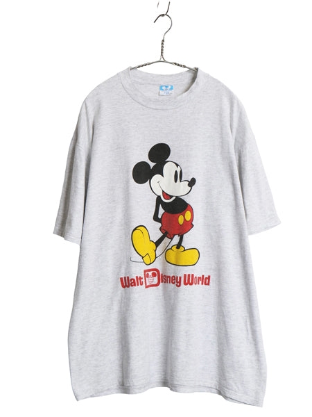 80s USA製 ミッキー プリント Tシャツ メンズ レディース XL ヴィンテージ ディズニー オフィシャル キャラクター イラスト 大きいサイズ