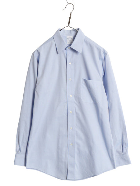 ブルックスブラザーズ 長袖 シャツ メンズ S / SLIM FIT オックスフォード コットン 無地 ワイシャツ ポケット付き ノーアイロン ビジネス