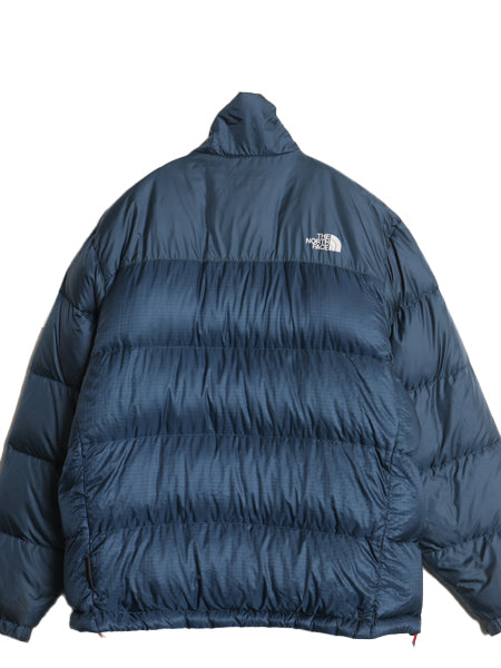 ノースフェイス サミット シリーズ ダウン ジャケット メンズ L 古着 700フィル ナイロン キルティング アウトドア ブルゾン フルジップ 紺