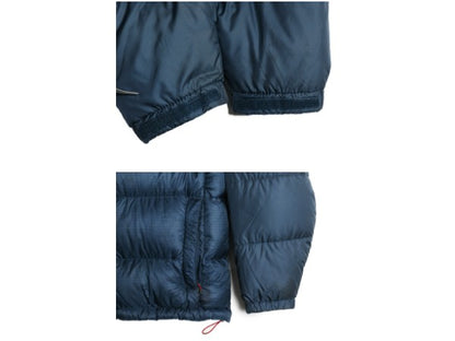 ノースフェイス サミット シリーズ ダウン ジャケット メンズ L 古着 700フィル ナイロン キルティング アウトドア ブルゾン フルジップ 紺