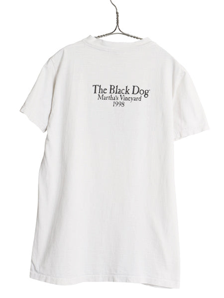 90s USA製 The Black Dog ドッグ イラスト プリント Tシャツ メンズ レディース S オールド アニマル アート キャラクター ヘビーウェイト