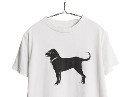 90s USA製 The Black Dog ドッグ イラスト プリント Tシャツ メンズ レディース S オールド アニマル アート キャラクター ヘビーウェイト
