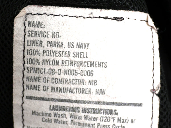 米軍実物 US NAVY ECWCS GEN2 フルジップ フリース ライナー ジャケット MEDIUM SHORT 08年製 ミリタリー USN 軍物 ジャンパー ブルゾン 黒