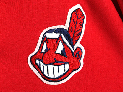 90s USA製 インディアンズ スウェット スタジャン メンズ XXL / オールド MLB メジャーリーグ マジェスティック トレーナー 大きいサイズ