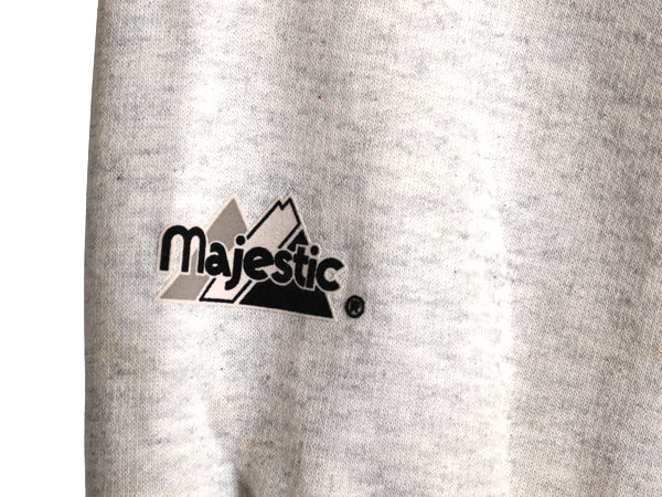 90s USA製 インディアンズ スウェット スタジャン メンズ XXL / オールド MLB メジャーリーグ マジェスティック トレーナー 大きいサイズ