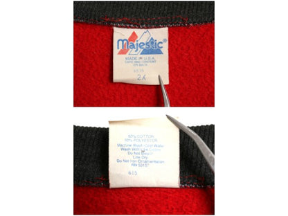 90s USA製 インディアンズ スウェット スタジャン メンズ XXL / オールド MLB メジャーリーグ マジェスティック トレーナー 大きいサイズ