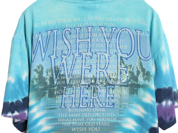 00s ★ ピンクフロイド プリント タイダイ Tシャツ メンズ L オールド オフィシャル グラフィック アート バンド ロック LIQUID BLUE 総柄