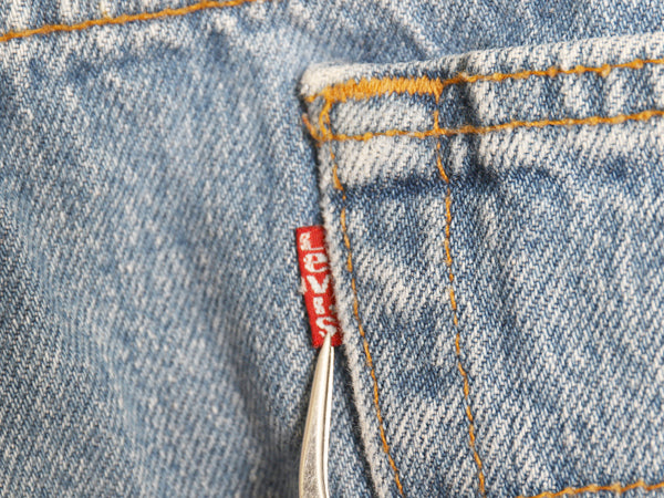 90s USA製 リーバイス 501 デニム パンツ メンズ 36 34 古着 オールド ジーンズ ジーパン ストレート ボタンフライ ボトムス アタリ 赤タブ