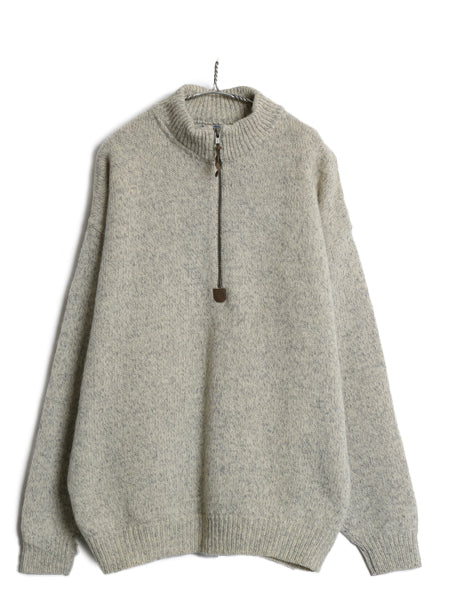 90s USA製 ペンドルトン x Outdoors Man ハーフジップ ニット セーター メンズ XL / オールド ハイネック プルオーバー 無地 大きいサイズ