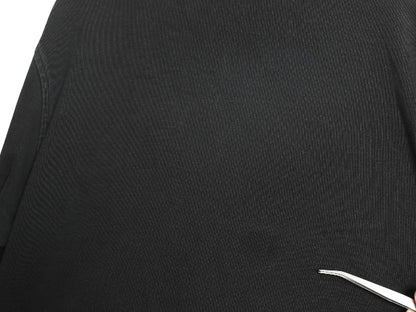 ラコステ ハーフジップ コットン ニット スウェット メンズ M / トレーナー ハイネック リブ編み セーター ワンポイント ブラック シンプル