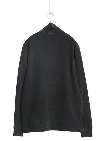 ラコステ ハーフジップ コットン ニット スウェット メンズ M / トレーナー ハイネック リブ編み セーター ワンポイント ブラック シンプル