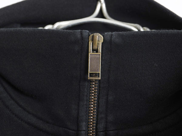 ラコステ ハーフジップ コットン ニット スウェット メンズ M / トレーナー ハイネック リブ編み セーター ワンポイント ブラック シンプル