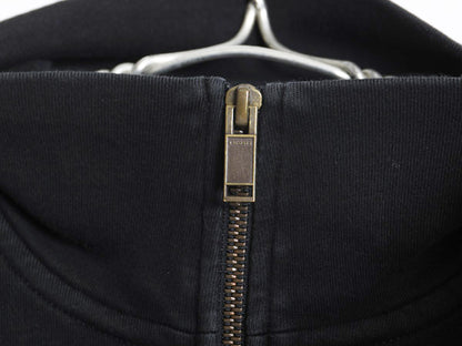 ラコステ ハーフジップ コットン ニット スウェット メンズ M / トレーナー ハイネック リブ編み セーター ワンポイント ブラック シンプル