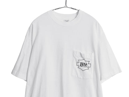 90s USA製 ハーレーダビッドソン ビール 両面 プリント ポケット付き 半袖 Tシャツ メンズ XL オールド バイク 企業 ポケT 大きいサイズ 白