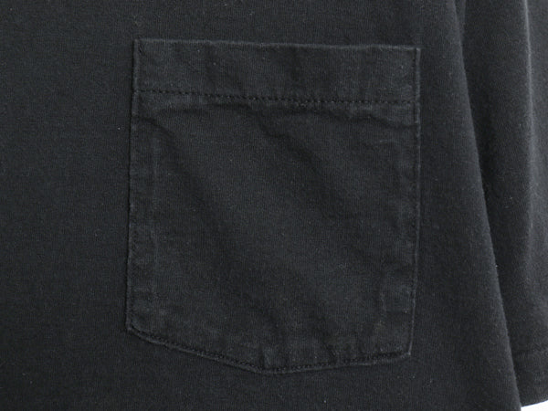 90s USA製 BVD ポケット付き 無地 半袖 Tシャツ メンズ XL / オールド ポケT 耳付き ブランク シングルステッチ トップス 大きいサイズ 黒
