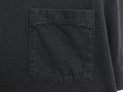90s USA製 BVD ポケット付き 無地 半袖 Tシャツ メンズ XL / オールド ポケT 耳付き ブランク シングルステッチ トップス 大きいサイズ 黒