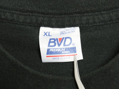 90s USA製 BVD ポケット付き 無地 半袖 Tシャツ メンズ XL / オールド ポケT 耳付き ブランク シングルステッチ トップス 大きいサイズ 黒