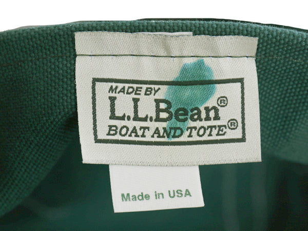 90s 00s USA製 ★ エルエルビーン キャンバス トート バッグ MEDIUM オールド アウトドア オープントップ ツートン デラックス 無地 紺 緑