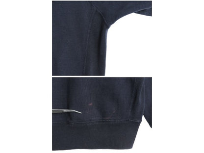 00s オールド ギャップ フルジップ スウェット フード パーカー メンズ L 古着 無地 トレーナー リバース タイプ 裏起毛 ヘビーウェイト 紺