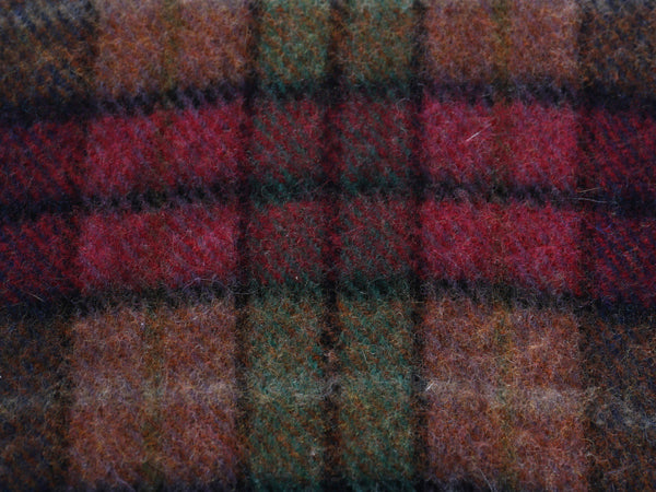 90s アイルランド製 JOHN HANLY フリンジ付き マフラー メンズ レディース 古着 オールド ラム ウール チェック シンプル カジュアル 防寒