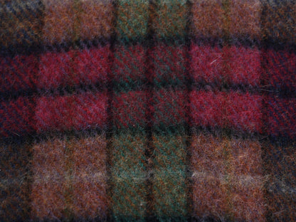 90s アイルランド製 JOHN HANLY フリンジ付き マフラー メンズ レディース 古着 オールド ラム ウール チェック シンプル カジュアル 防寒