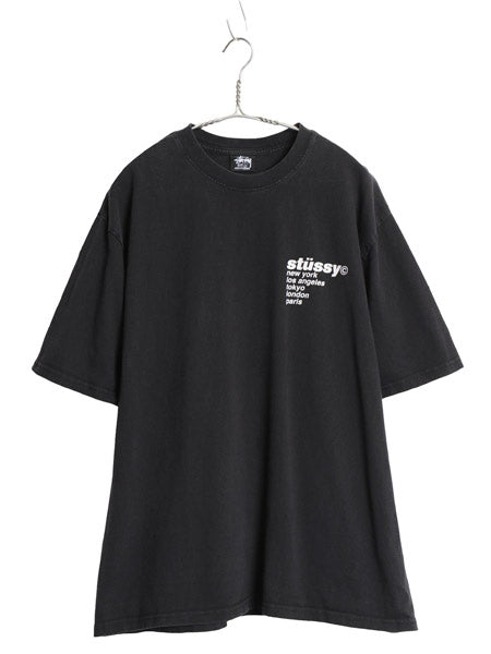 ステューシー ストロベリー イラスト プリント Tシャツ メンズ L 古着 ヘビーウェイト コットン イチゴ グラフィック アート ロゴ ブラック