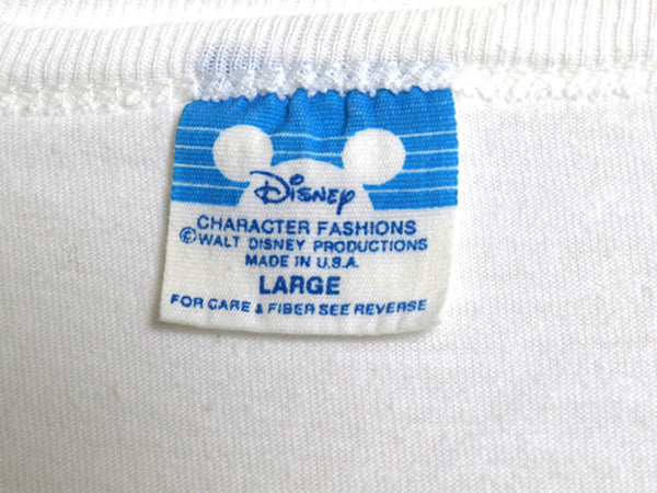 80s USA製 ミニー イラスト プリント Tシャツ メンズ レディース L ヴィンテージ キャラクター ミッキー ディズニー オフィシャル ラグラン