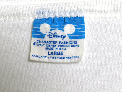 80s USA製 ミニー イラスト プリント Tシャツ メンズ レディース L ヴィンテージ キャラクター ミッキー ディズニー オフィシャル ラグラン