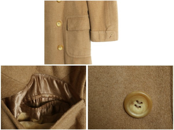 50s 60s USA製 Morris ダブルブレスト ポロ コート メンズ M 程 ヴィンテージ 100% カシミヤ チェスター ロングコート フィールド キャメル