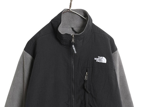 ノースフェイス デナリ ジャケット レディース XL / 古着 フリース ナイロン フルジップ ハイネック ブルゾン 大きいサイズ ツートン 灰 黒