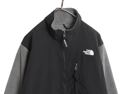 ノースフェイス デナリ ジャケット レディース XL / 古着 フリース ナイロン フルジップ ハイネック ブルゾン 大きいサイズ ツートン 灰 黒