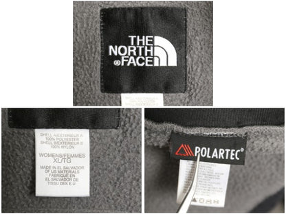 ノースフェイス デナリ ジャケット レディース XL / 古着 フリース ナイロン フルジップ ハイネック ブルゾン 大きいサイズ ツートン 灰 黒