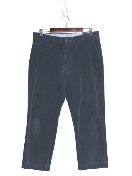ポロ ラルフローレン 太畝 コーデュロイ パンツ 実寸 34 24 / STRETCH CLASSIC FIT ストレート スラックス ノータック アーミー タイプ 紺