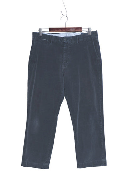 ポロ ラルフローレン 太畝 コーデュロイ パンツ 実寸 34 24 / STRETCH CLASSIC FIT ストレート スラックス ノータック アーミー タイプ 紺