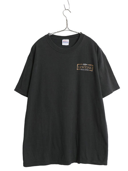 00s ライオンキング ロゴ プリント Tシャツ メンズ L / 古着 オールド 映画 ムービー ディズニー オフィシャル アニメ ヘビーウェイト 黒