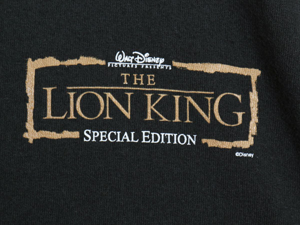 00s ライオンキング ロゴ プリント Tシャツ メンズ L / 古着 オールド 映画 ムービー ディズニー オフィシャル アニメ ヘビーウェイト 黒