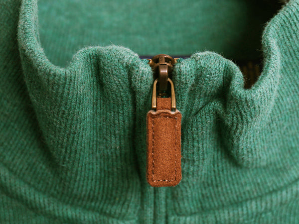 ポロ ラルフローレン ハーフジップ スウェット メンズ L プルオーバー コットン ニット ストレッチ ワンポイント ポニー刺繍 ハイネック 緑