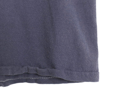 70s 80s USA製 ラッセル 5段 カレッジ プリント 半袖 Tシャツ メンズ M 小さめ S 程/ ヴィンテージ 金タグ シングルステッチ カットソー 紺
