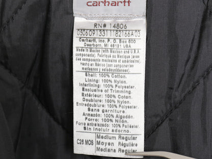カーハート トラディショナル コート メンズ M 古着 C26 ダック ジャケット 中綿 キルティング ライナー ハーフコート 企業 モス グリーン
