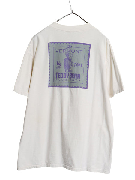 90s USA製 テディベア イラスト プリント Tシャツ メンズ レディース XL オールド 企業 グラフィック キャラクター アニマル 大きいサイズ