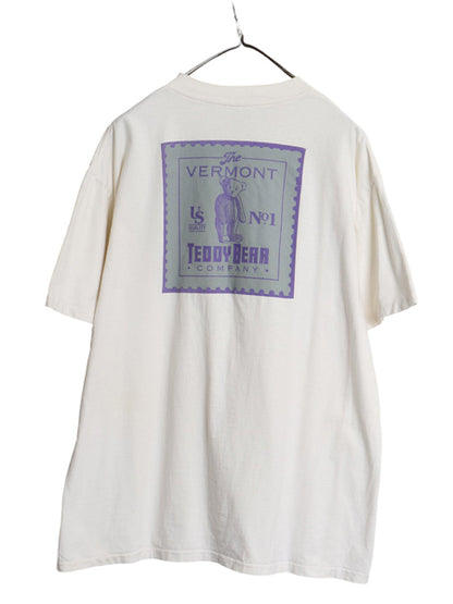 90s USA製 テディベア イラスト プリント Tシャツ メンズ レディース XL オールド 企業 グラフィック キャラクター アニマル 大きいサイズ