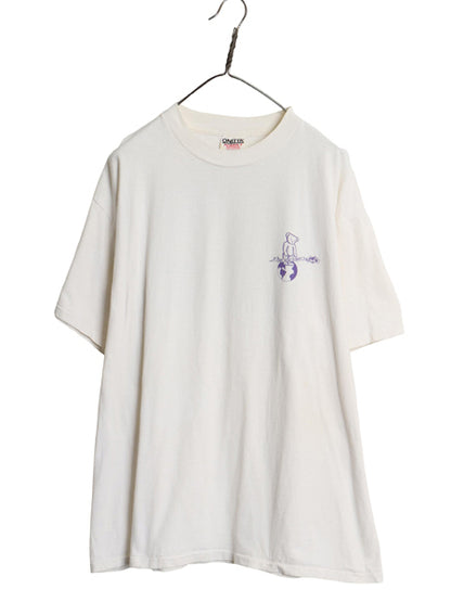 90s USA製 テディベア イラスト プリント Tシャツ メンズ レディース XL オールド 企業 グラフィック キャラクター アニマル 大きいサイズ