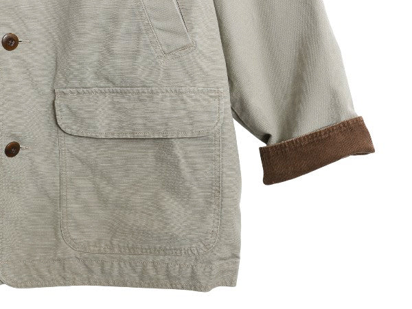 00s エルエルビーン コットン ハンティング ジャケット メンズ XL / オールド カバーオール ハーフ コート 総柄 ライナー付き 大きいサイズ